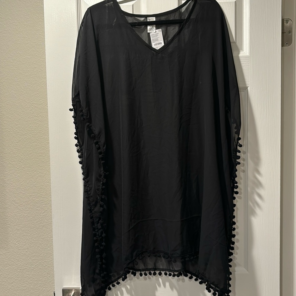 Black swimsuit cover up